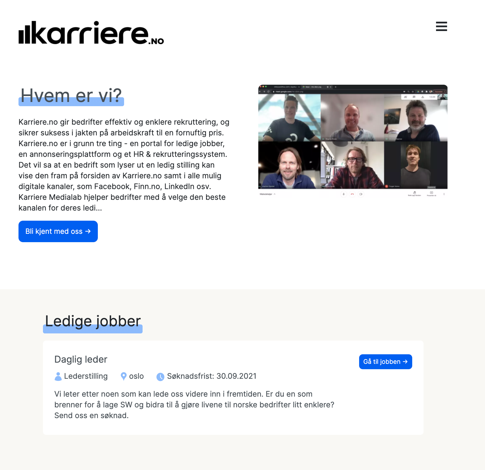 Karrieresider fra karriere.no